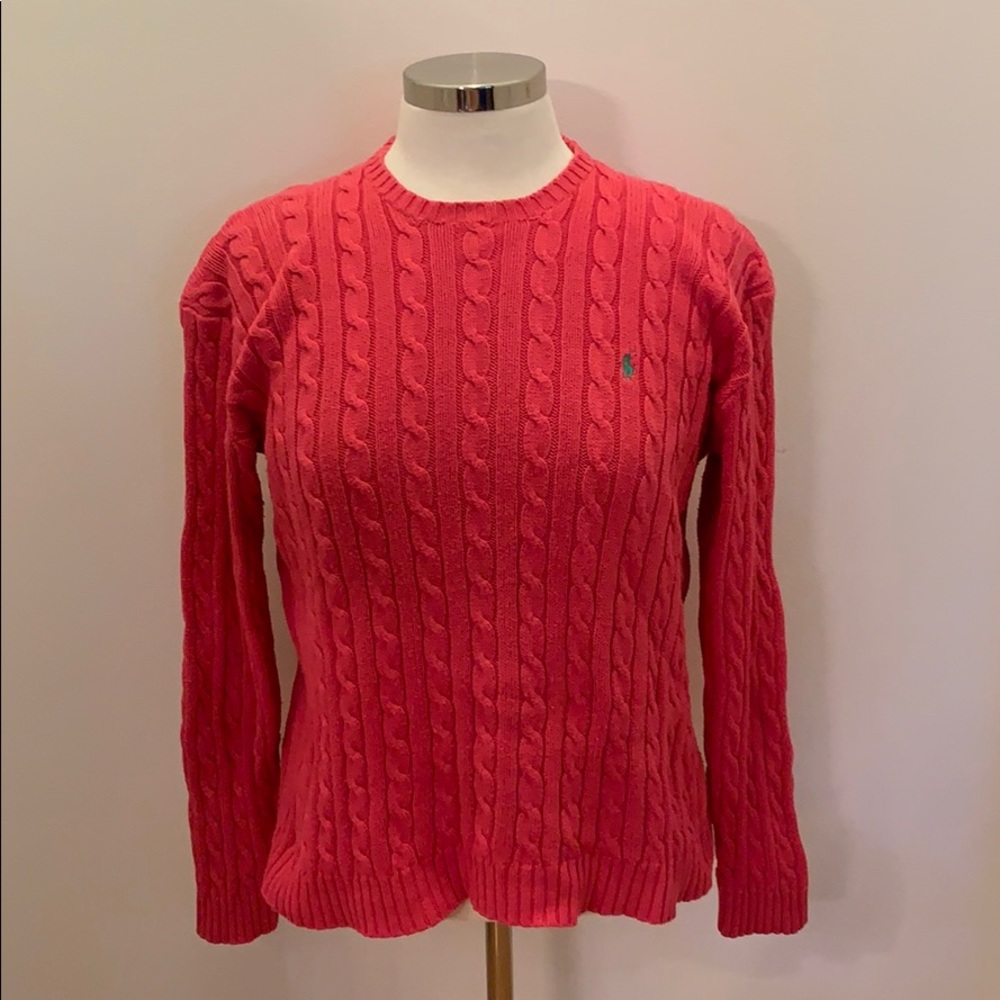 Ralph Lauren Pink Cable-knit Sweater